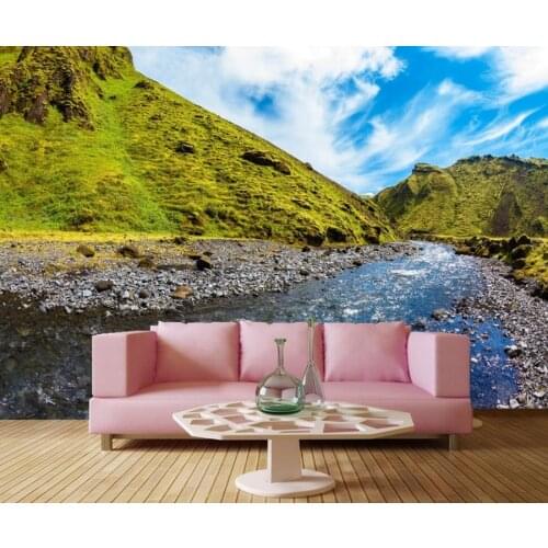 Custom 3D mural,papel de pared,Iceland Mountains Rivers Canyon nature wallpaper,living room sofa TV wall bedroom 3d wallpaper
