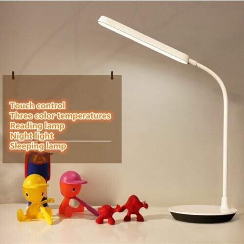 Stepless Dimmable Desk Reading Light Foldable Rotatable Touch Switch LED Table Lamp DC 5V USB Charging Desk Lamp