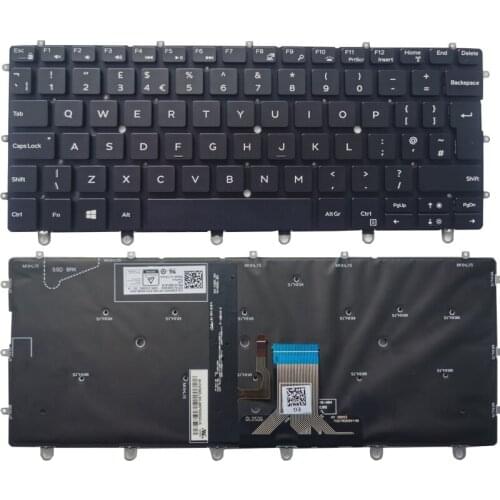 New Laptop UK Keyboard For DELL 2in1 XPS 13 9365 P71G 0WPCF9 WPCF9 NSK-EG0BC With Backlight