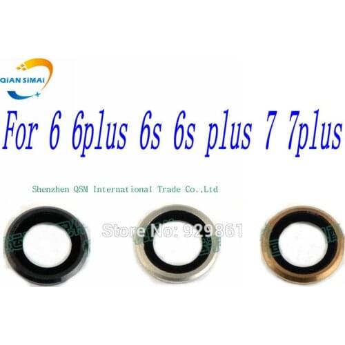 QiAN SiMAi 1PCS New High Quality Rear Camera Glass lens Cover with Frame Holder for iphone 6 6plus 6s 6s plus 7 7plus phone