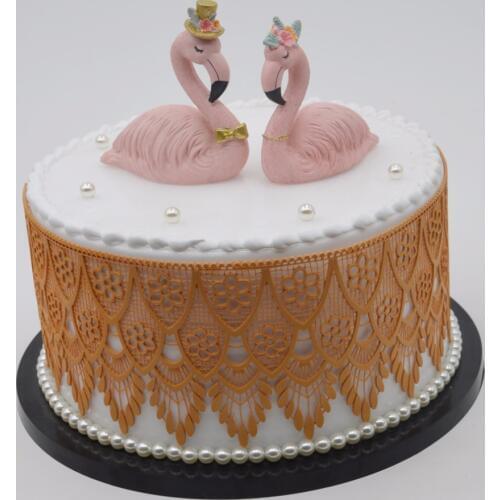 2018 New Arrival Food Grade Lace Cake Border Decoration Fondant Cake Decorating Mold Silicone Lace Baking Tools