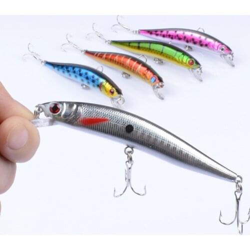 1Pcs 9.7cm/8.6g Minnow Lures Sea Fish Fishing Bait Artificial Hard Crankbait Wobblers Peche Leurre With Hooks For Fishing Gear