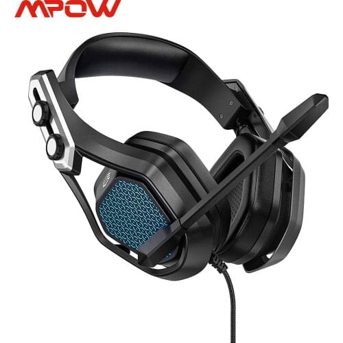 Mpow Iron SE Wired Gaming Headset with Microphone for Xbox one PS5 PS4 Gaming Headphone with 3D Gaming Sound for Gaming PC Gamer