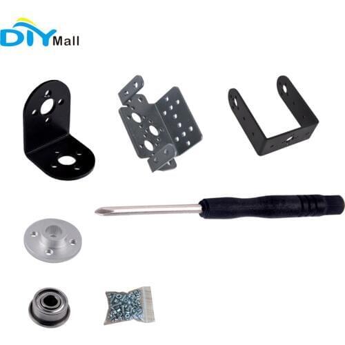 RCmall 1 Set 1DOF Aluminium Mechanical Robotic Arm Clamp Claw Mount Robot Kit for Arduino ESP8266 NODEMCU DIY Screwdriver FZ2990
