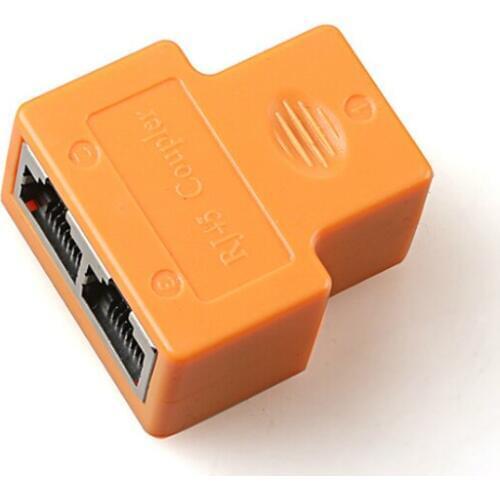 RJ45 Coupler Network Ethernet LAN Splitter adapter Connector Transfer Head RJ45 to 2 RJ45 Adapter set