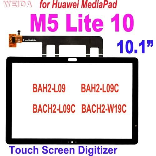 10.1” Touch for Huawei MediaPad M5 Lite 10 BAH2-L09 BAH2-L09C BACH2-L09C BACH2-W19C Touch Screen Digitizer Panel Front Glass
