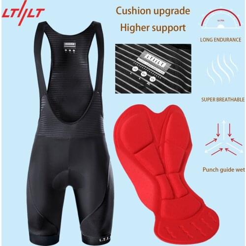 Summer NEW Mens Cycling Bib Shorts Black Cushion Upgrade Gel Cycling Pants MTB Tights Bretelelle Man Shorts Bicycle Clothing