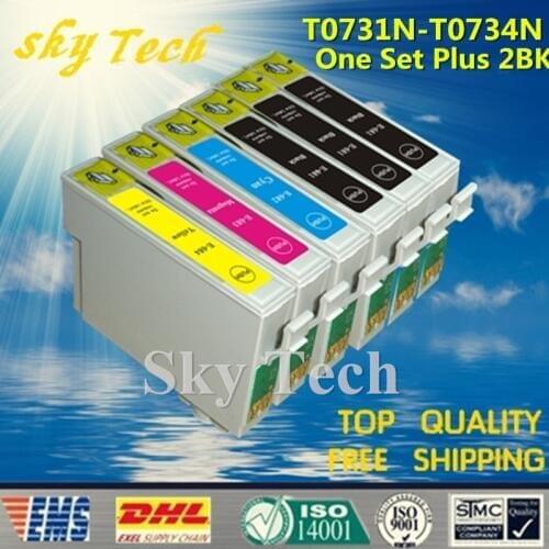6X 73N Compatible Cartridge For T0731N - T0734N , For Epson C79 C90 C92 C110 CX3900 CX3905 CX4900 CX4905