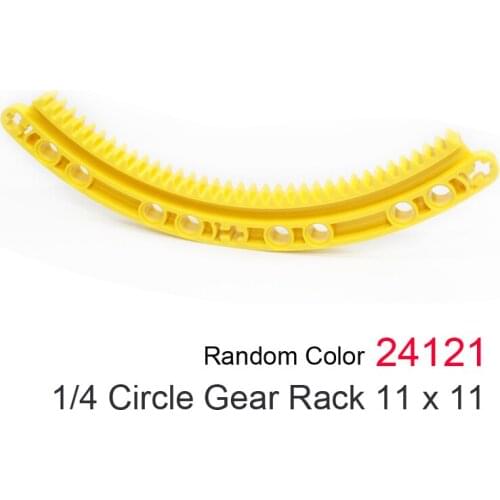 Technical 1/4 Circle Gear Rack 11x11 Building Blocks Brick MOC Parts Toys For Kids Machine Educational Robot Gift 24121 5pcs/Lot