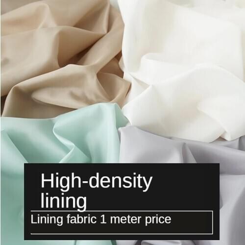 Polyester Taff lined cloth box bag lined fabric plain-colored cloth coat inside fabric for sewing DIY Solid color Black blue