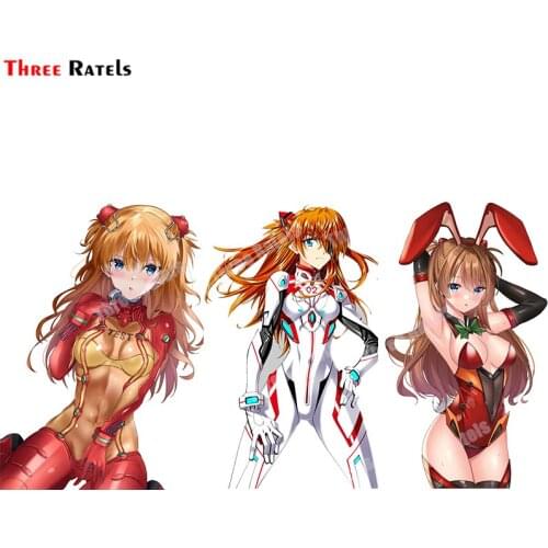 Three Ratels B503 3D Anime Cartoon Stickers For Passat B6 Auto Bumper Mirror Decoration Decals Waterproof Material