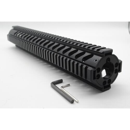 TriRock New 15'' Length Quad Rail Handguard Free Float Rail Mount Systwm Picatinny Rail M16 With Front End Cap Free Shipping