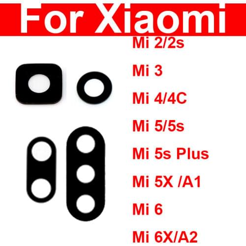 Rear Camera Glass Lens With Adhesive Sticker For Xiaomi Mi 2 2s 3 4 4C Back Camera Glass Lens Replacement Repair Parts
