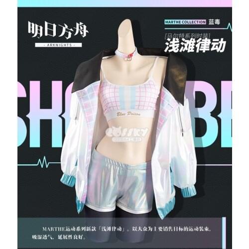 The Arknights cos Blue Poison Shoal rhythm cosplay suit cos suit women costume