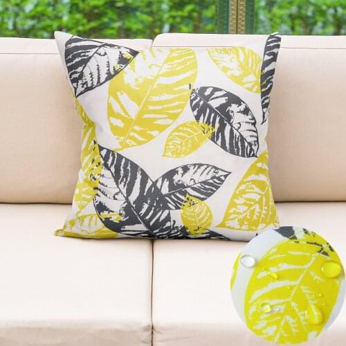 1pcs Decorative Outdoor Waterproof Pillow Covers Square Garden Cushion Sham Throw Pillowcase Shell for Patio Tent Couch