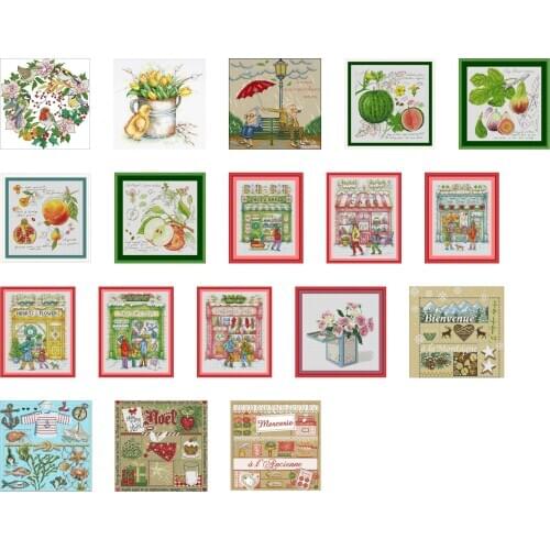 10.-rabbit girl Counted Cross Stitch 11CT 14CT 18CT DIY Cross Stitch Kits Embroidery Needlework Sets