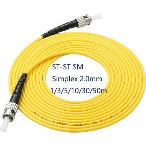 10 Pcs/Pack ST/UPC-ST/UPC Singlemode SM Simplex Fiber Optical Jumper Fiber Optic Patch Cord 1m/3m/5m/10m/30m/50m