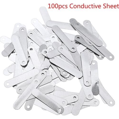 100pcs Conductive Sheet 2.5*0.5cm DIY Nickel Plated Solder Tab Suitable for Sub C 14500 18650 Rechargeable Battery Cell