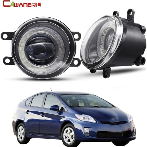 2 Pieces Car Angel Eye Fog Light Assembly LED Fog Daytime Running Light DRL 30W 8000LM 12V For Toyota Prius 2009 2010 2011 2012