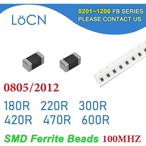 4000PCS 0805/2012 100MHZ SMD Ferrite Beads 180R 220R 300R 420R 470R 600R Chip Inductor Multilayer 25% High Quality LoCNService