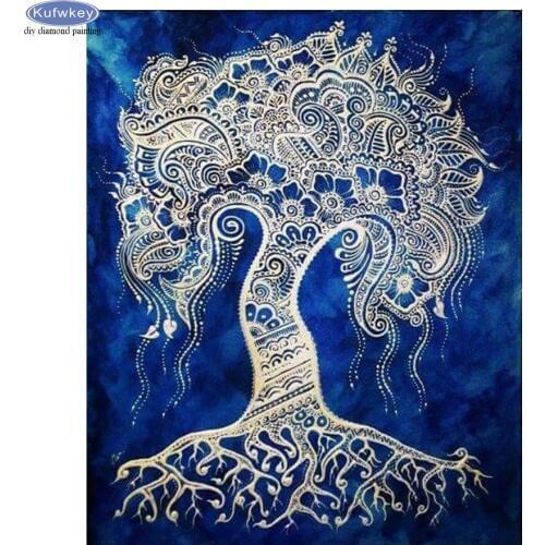 5d cross stitch blue still life tree Diy Diamond Painting photo custom full square/round drill 3d embroidery mosaic Home Decor