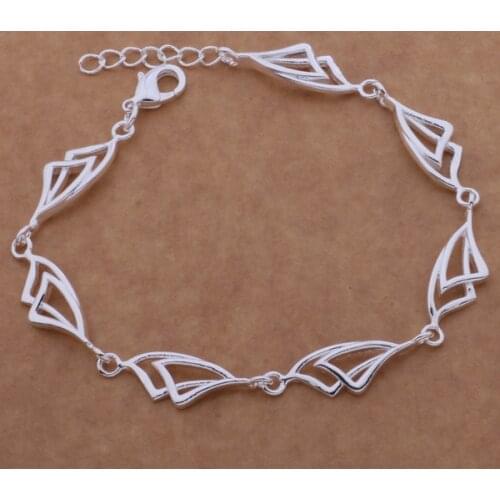 AH158 Wholesale Lucky Silver Color Charm Bracelets For Women Popular Fashion 925 Jewelry All The Sails /egoamxva Aixajaea