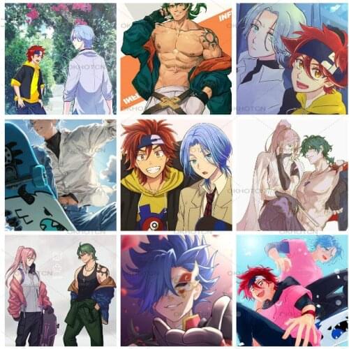 5D Diy Diamond Painting New Anime Sk8 The Infinity Sk Eight Reki Kyan Miya Chinen Diamond Mosaic Embroidery Cross Stitch Decor