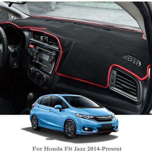 Car Styling Dashboard Avoid Light Pad Instrument Platform Cover Mats Rose For Honda Fit Jazz 2014-Present LHD&RHD Anti-dust Pad