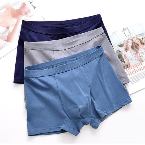 Mens Boxers Underwear Male Panties Cozy Breathable Men Cotton Boxer Shorts Solid Slip Underpants Homme Boxershorts For Boys