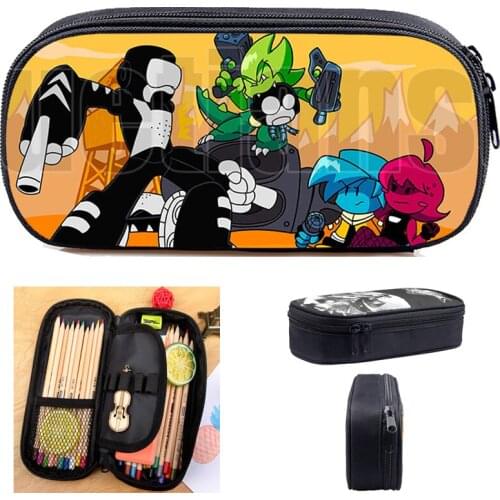 Friday Night Funkin 3D Print Pencil Case Storage Pouch School Supplies Stationery Bags Women Cartoon Cosmeticbags Boys Girls Bag