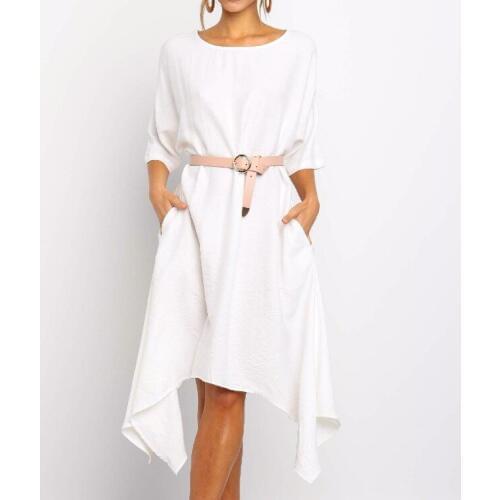 COLDKER women casual dress round neck long sleeves slim fit female knee length black cloth for ladies without belt