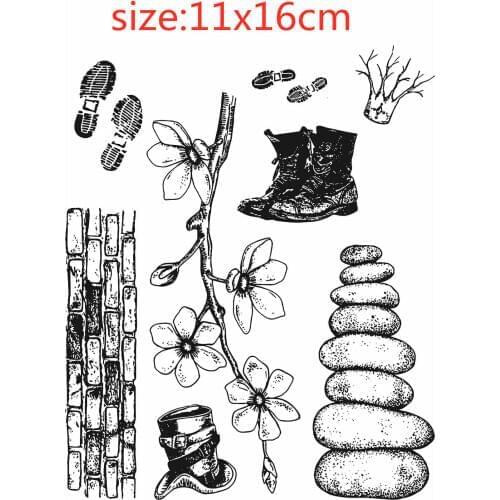 Flowers Transparent Silicone Clear Rubber Stamp Sheet Cling Scrapbooking DIY Cute Pattern Photo Album Paper Card Decor