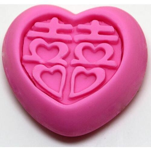 DIY Handmade Heart Shaped Silicone Mold Soap Molds Wedding Decoration