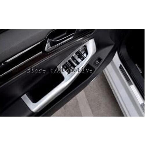 For Volkswagen for vw Jetta MK6 2014 2015 2016 ABS Inner Door Armrest Window Lift Button Cover Trims 4pcs / set