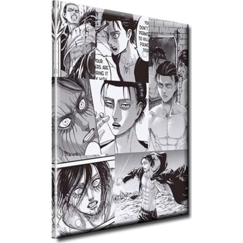 Eren Redwood Kyojin Yeager Titan: SNK Manga Don't Attack on Titan Home Wall Decor Art Print Poster Canvas Poster Painting