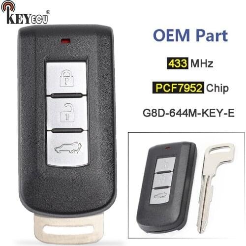 KEYECU 433MHz PCF7952 Chip G8D-644M-KEY-E OEM Parts 3 Button Remote Key Fob for Mitsubishi ASX Outlander