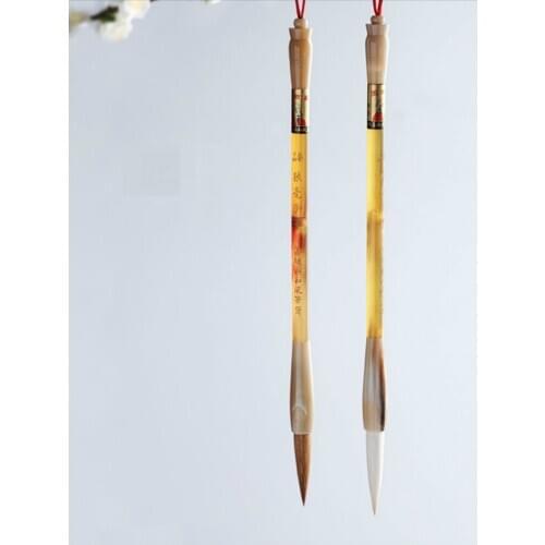 Weasel Hair Calligraphy Painting Brush Pen High Grade Chinese Medium Regular Script Woolen Hair Writing Brushes Tinta China