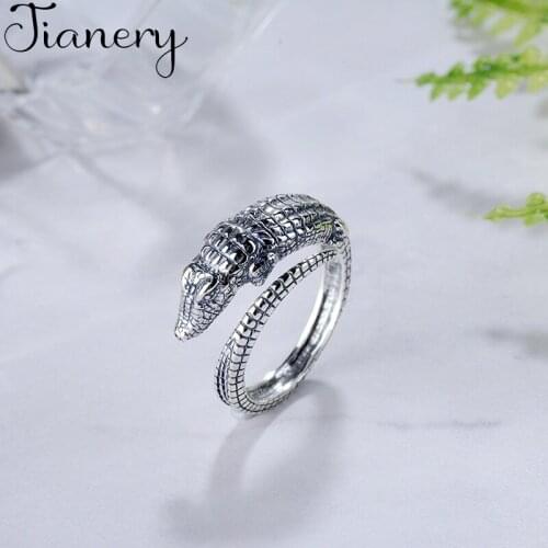 JIANERY Bijoux 2019 Simple Style Silver Color Animals Rings For Women Gifts Large Adjustable Finger Rings