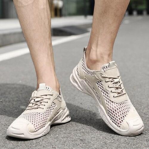 2021 Spring New Men Casual Lace up Flats Men Shoes Lightweight Comfortable Breathable Walking Sneakers Fashion Couple Footwears