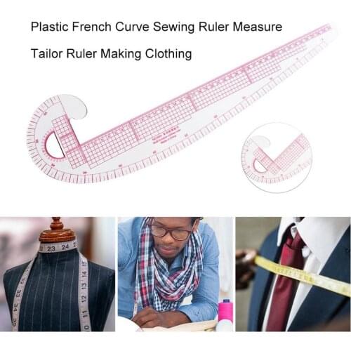 New 360 Degree Multi-function Plastic French Curve Sewing Ruler Measure Tools Bend Degree Clothing Ruler Tailor Ruler