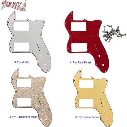 Pleroo For 13 holes Classic Series '72 Telecaster Tele Thinline Guitar pickguard Scratch Plate With Wide Range Humbucker Pickups