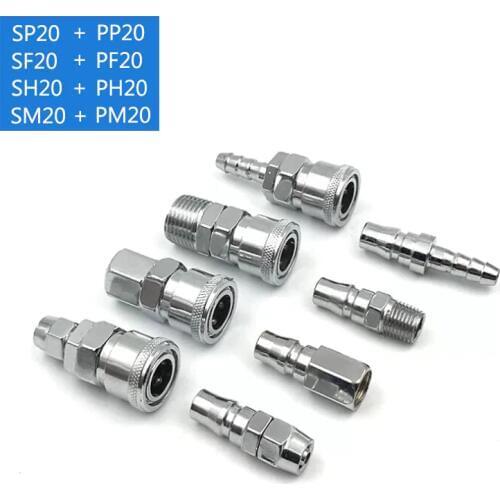 Pneumatic fitting C type High pressure coupling PP20 SP20 PF20 SF20 PH20 SH20 PM20 SM20 Air Hose Quick compressor connector