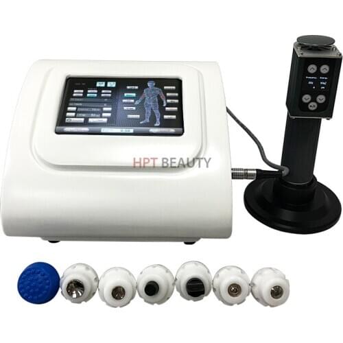 Portable Shock wave Therapy Body Massage Machine Pain Relief Shock Wave Therapy Equipment with 7 Treatment Heads to Treat ED