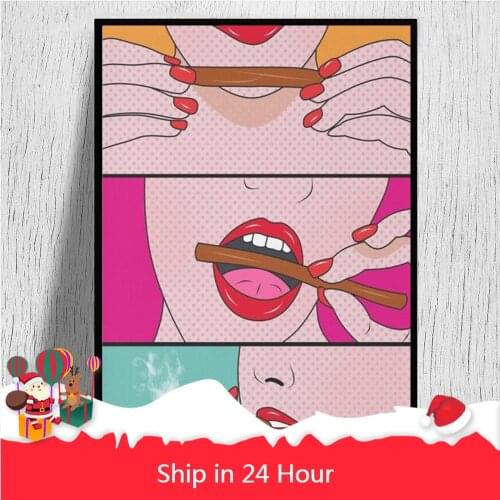 Weed Sexy Lady Canvas Paintings and Prints Modern Style Nordic Canvas Painting Print Mural Home Decor Poster Painting Bedroom