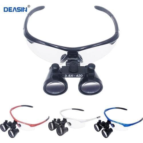 3.5X Head Wearing Dental Loupe Magnifier Goggle Dentist Binocular Loupe