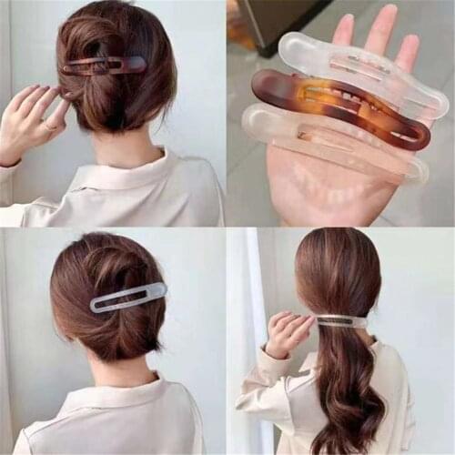 Vintage Duckbill Clips Women Girls Hairpin Top Clip Disk Hair Claw Barrette Crab Clamps DIY Makeup Headwear Styling Accessories