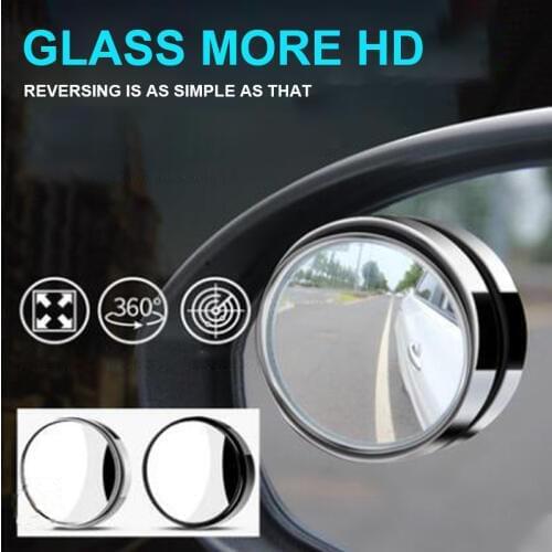1pc 360 Degree Blind Spot Mirror Car Side Mirror Wide Angle Round Convex Small Round Side Blindspot Rearview Parking Assistance