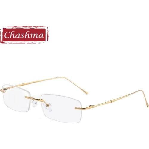 Women Pure Titanium Prescription Lenses Men Rimless Optical Light Weight Frames Anti Blue Ray Glasses Frame