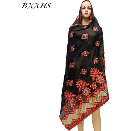 2021 New African Women Scarf Soft Cotton Scarf Islamic Dubai Women Scarf Soft Long Hijab Scarf ON SALES BX-073
