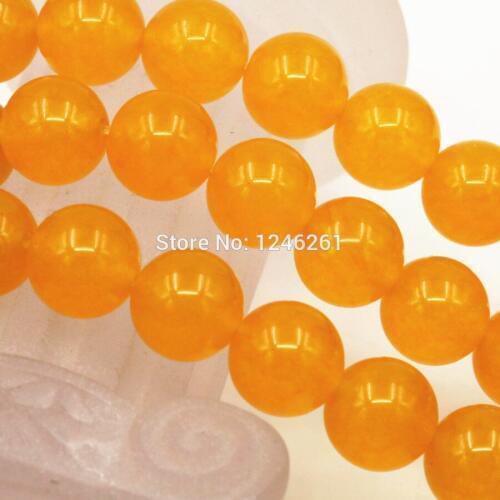 4 6 8 10 12mm Chalcedony Ornaments Yellow Girls Christmas Gifts Natural Stone Loose Beads Jewelry Making 15inch Crystal Beads